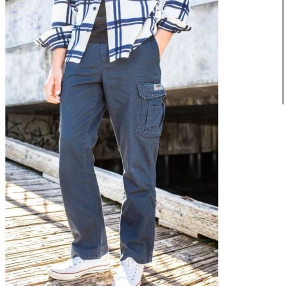 Unionbay Men's Cargo Survivor Pants, True Navy, NWT Size 48/30